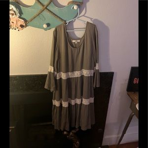 Dark green BOHO dress